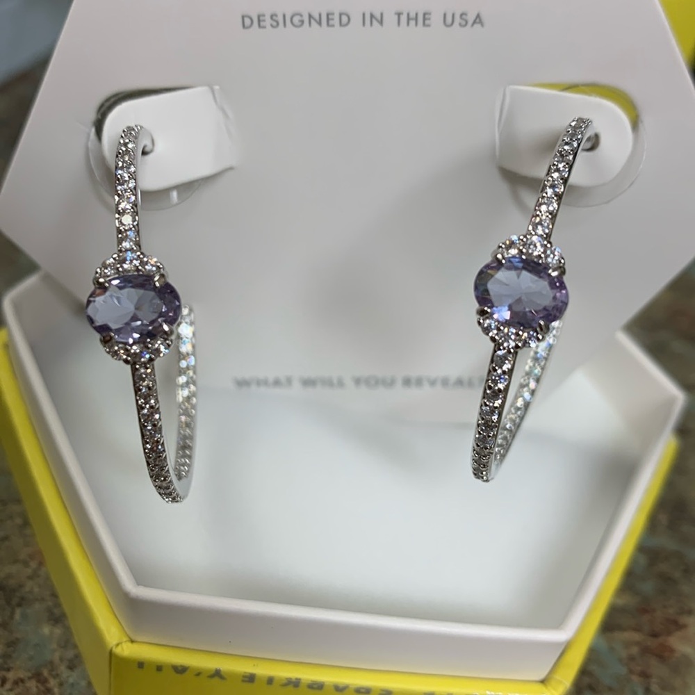 Large hoops. Light Amethyst